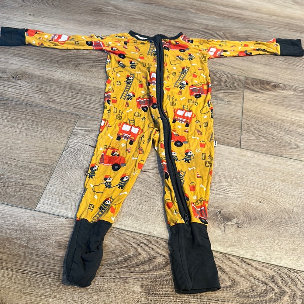 COPY - LITTLE SLEEPIES Baby bamboo pajamas Fire Truck Pups